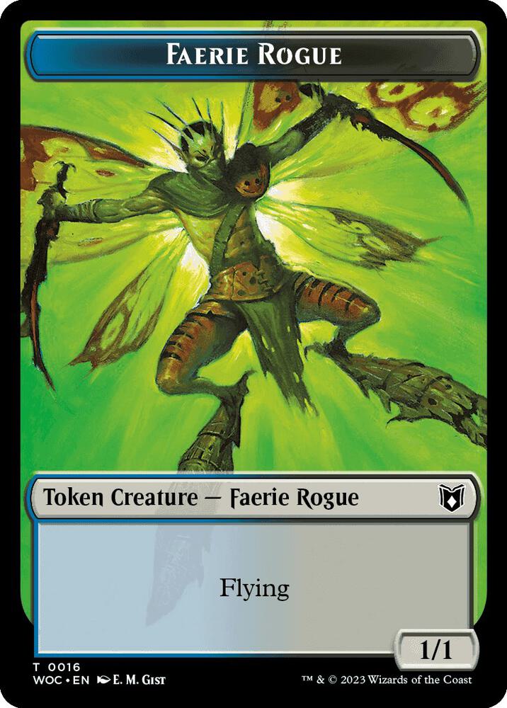 Faerie Rogue (0016) // Faerie Double-Sided Token (16 // 10) [Wilds of Eldraine Commander]
