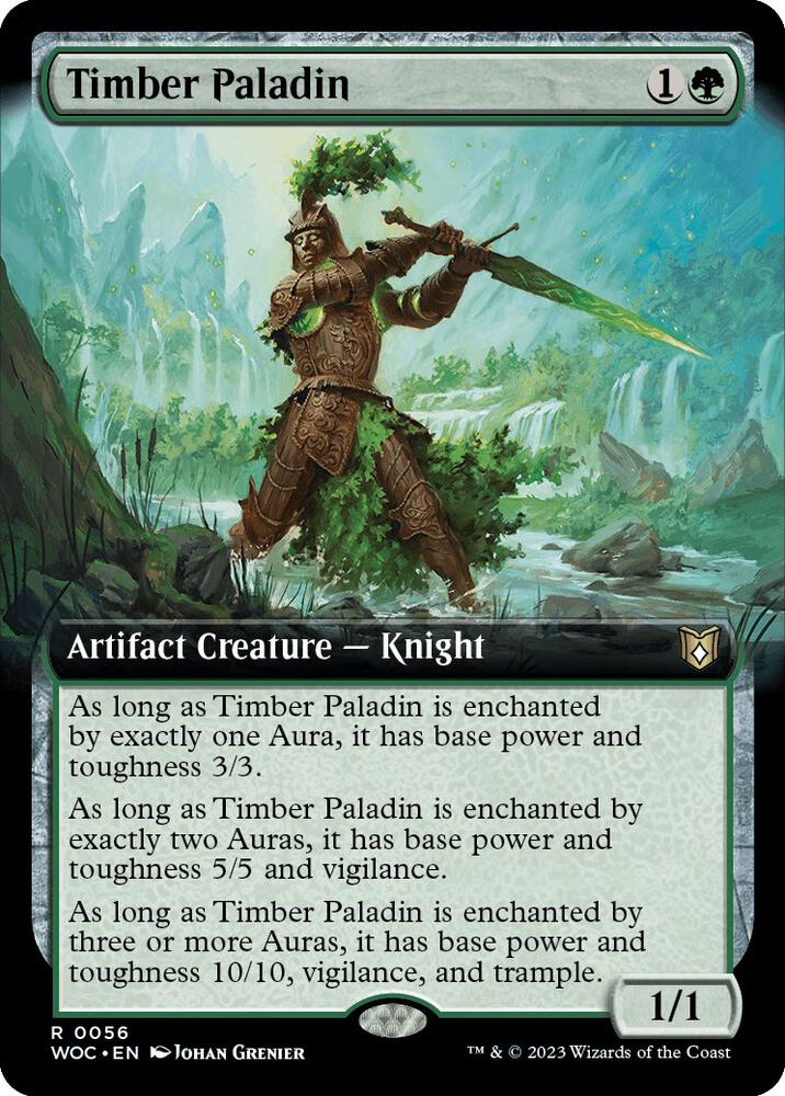 Timber Paladin (Extended Art) (56) [Wilds of Eldraine Commander] [Extended Art]