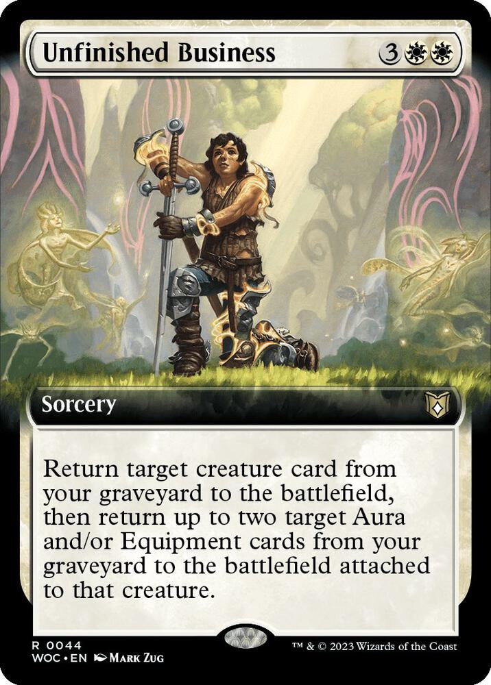 Unfinished Business (Extended Art) (44) [Wilds of Eldraine Commander] [Extended Art]
