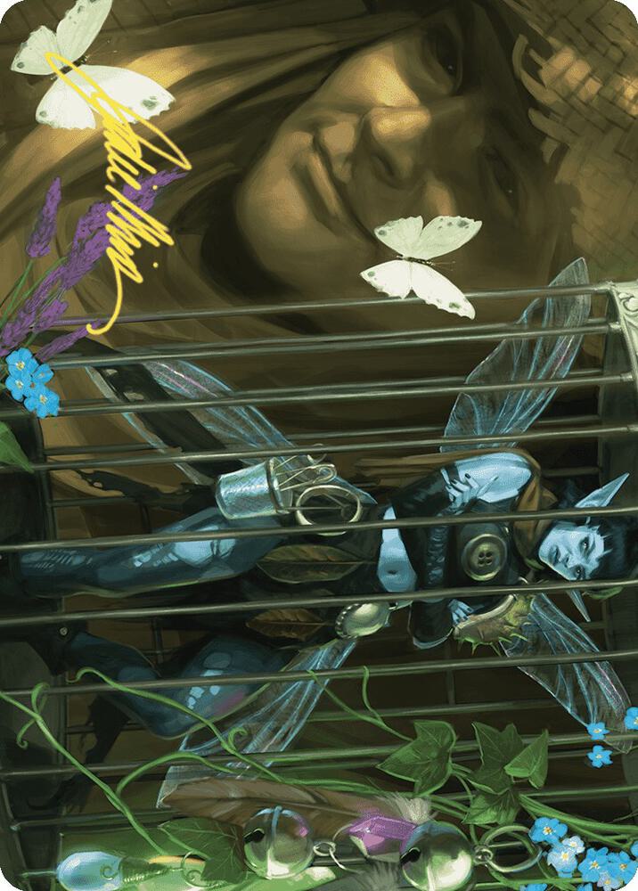 Cooped Up Art Card (Gold-Stamped Signature) (1) [Wilds of Eldraine Art Series]