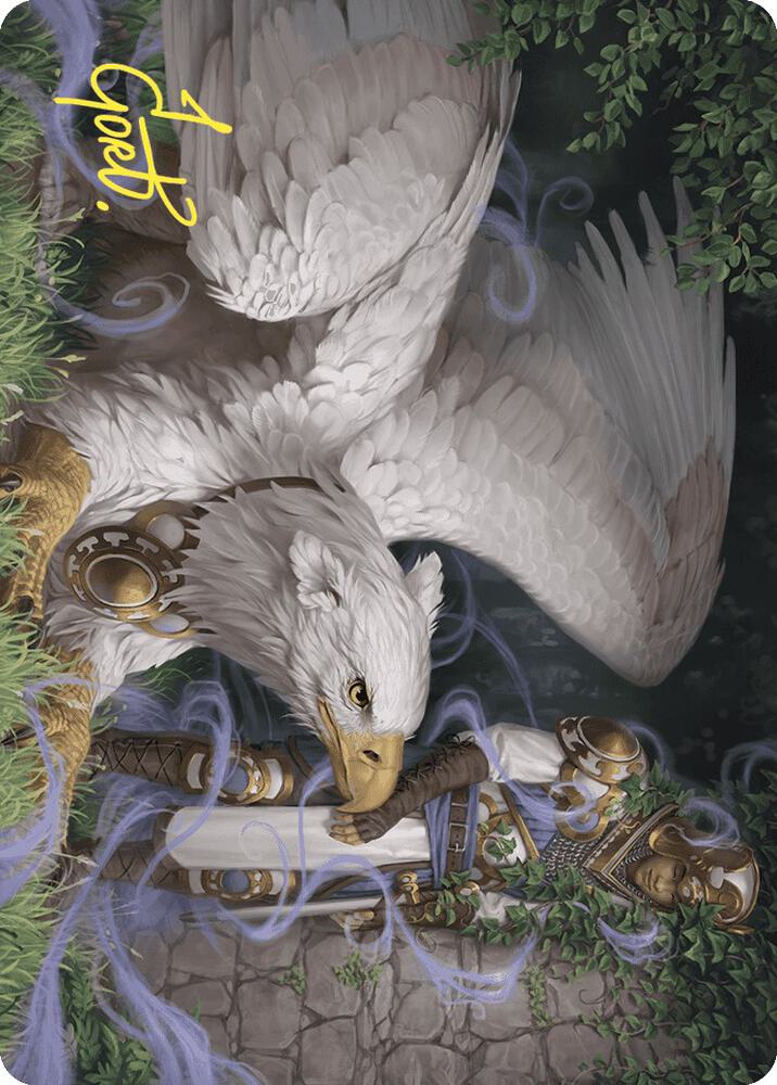 Dutiful Griffin Art Card (Gold-Stamped Signature) (3) [Wilds of Eldraine Art Series]