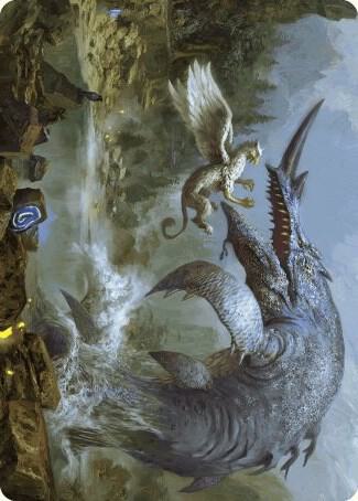 Horned Loch-Whale Art Card (6) [Wilds of Eldraine Art Series]
