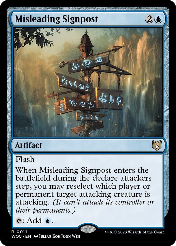 Misleading Signpost (11) [Wilds of Eldraine Commander]
