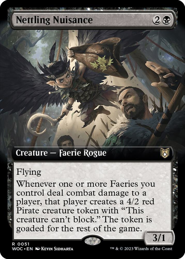 Nettling Nuisance (Extended Art) (51) [Wilds of Eldraine Commander] [Extended Art]