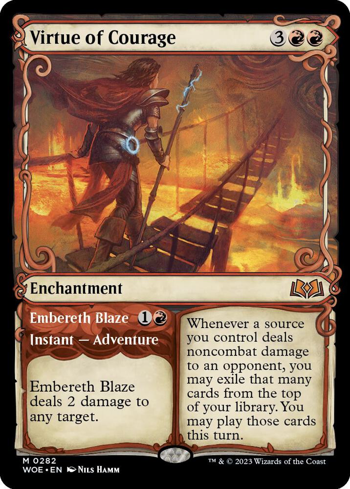 Virtue of Courage (Showcase) (282) [Wilds of Eldraine] [Showcase]