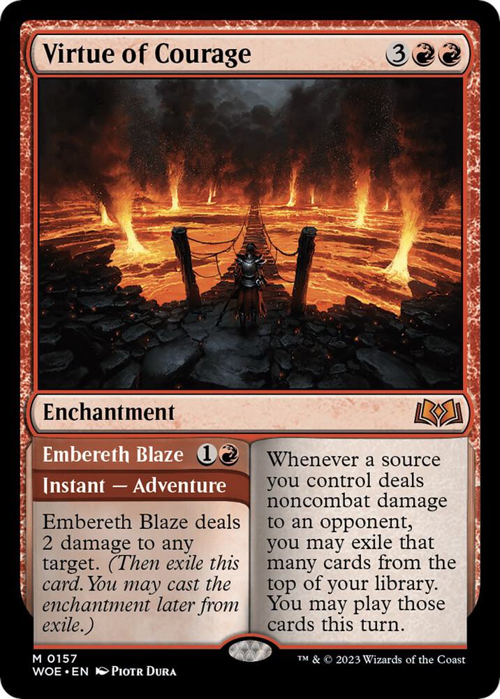 Virtue of Courage (157) [Wilds of Eldraine]