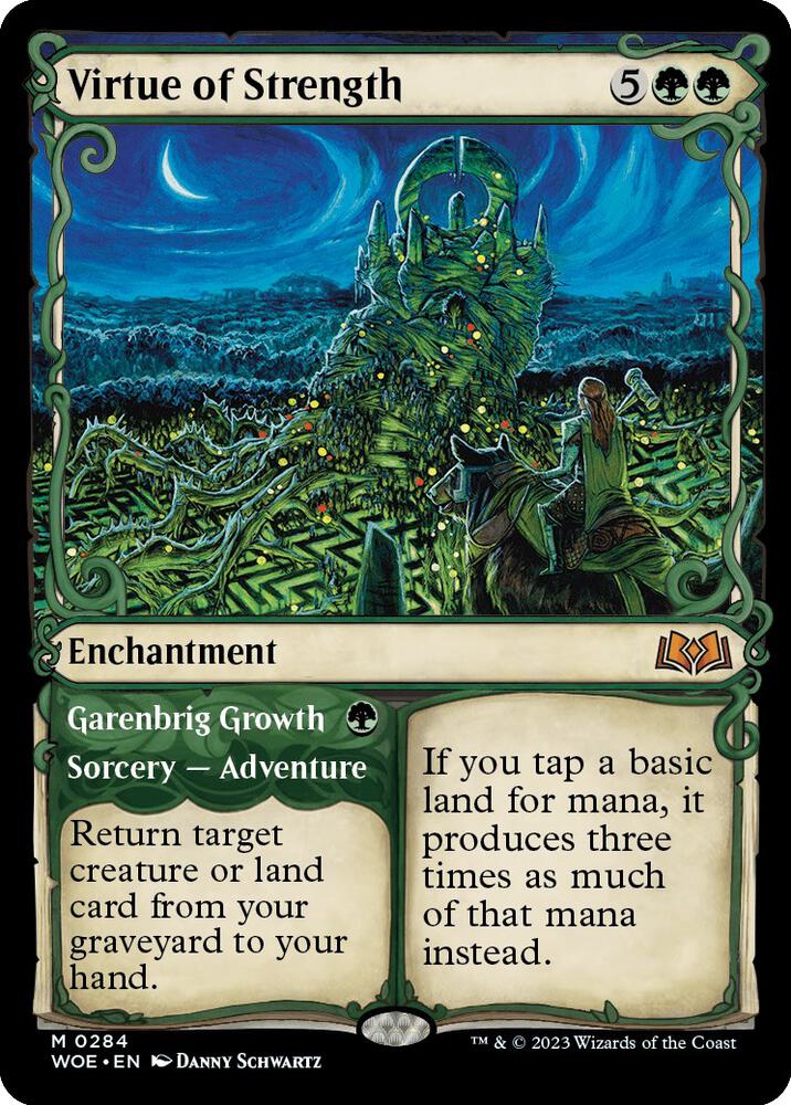 Virtue of Strength (Showcase) (284) [Wilds of Eldraine] [Showcase]