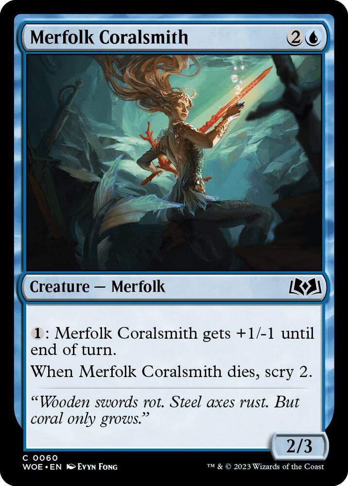 Merfolk Coralsmith (60) [Wilds of Eldraine]