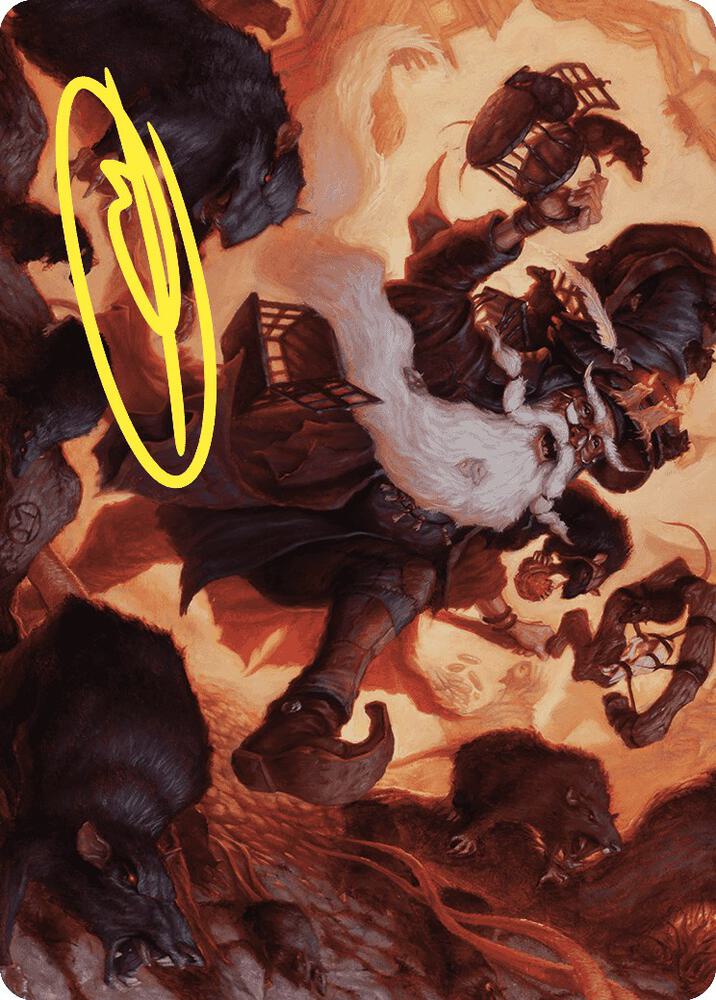 Tattered Ratter Art Card (Gold-Stamped Signature) (20) [Wilds of Eldraine Art Series]