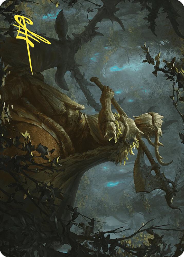 Verdant Outrider Art Card (Gold-Stamped Signature) (28) [Wilds of Eldraine Art Series]