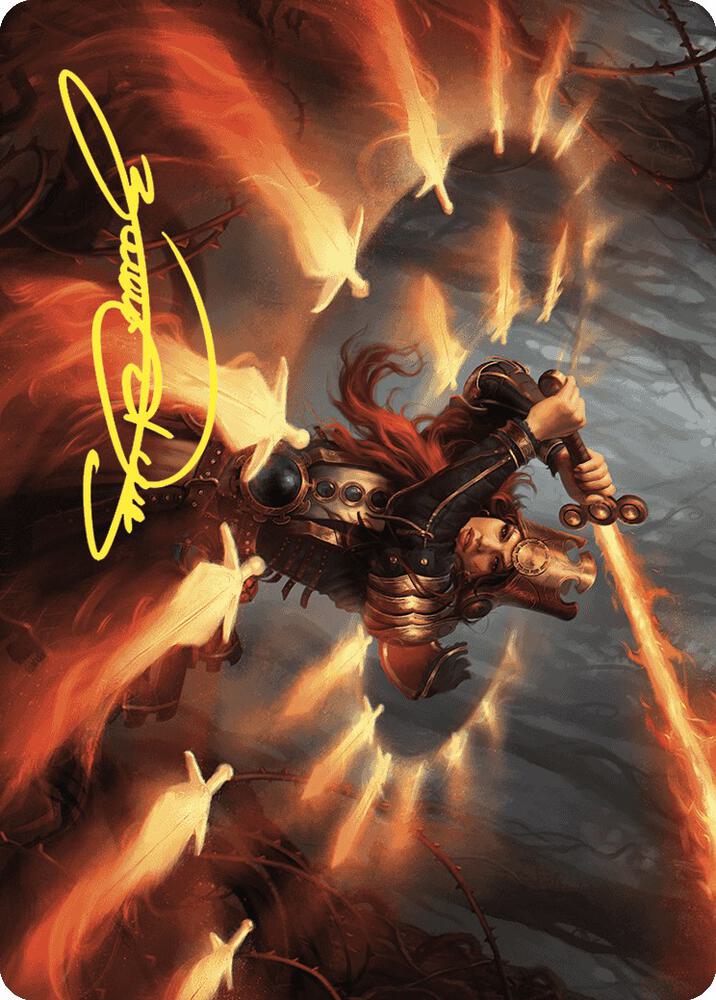 Heartflame Duelist Art Card (Gold-Stamped Signature) (38) [Wilds of Eldraine Art Series]