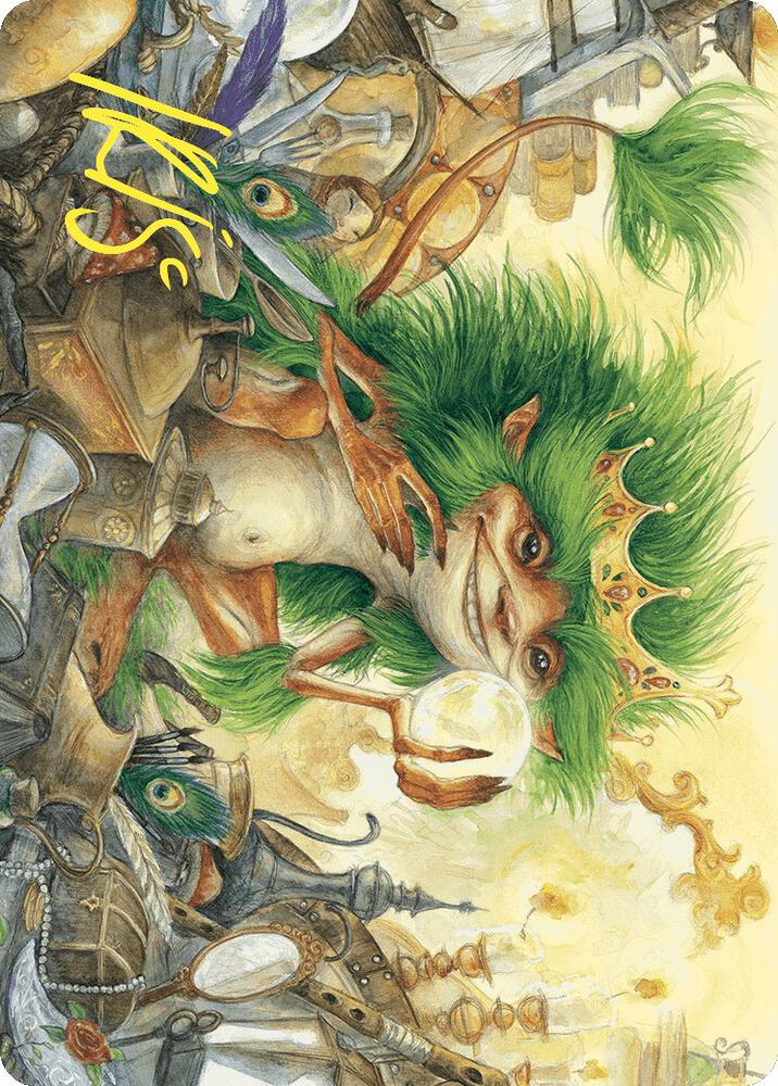 Knickknack Ouphe Art Card (Gold-Stamped Signature) (50) [Wilds of Eldraine Art Series]