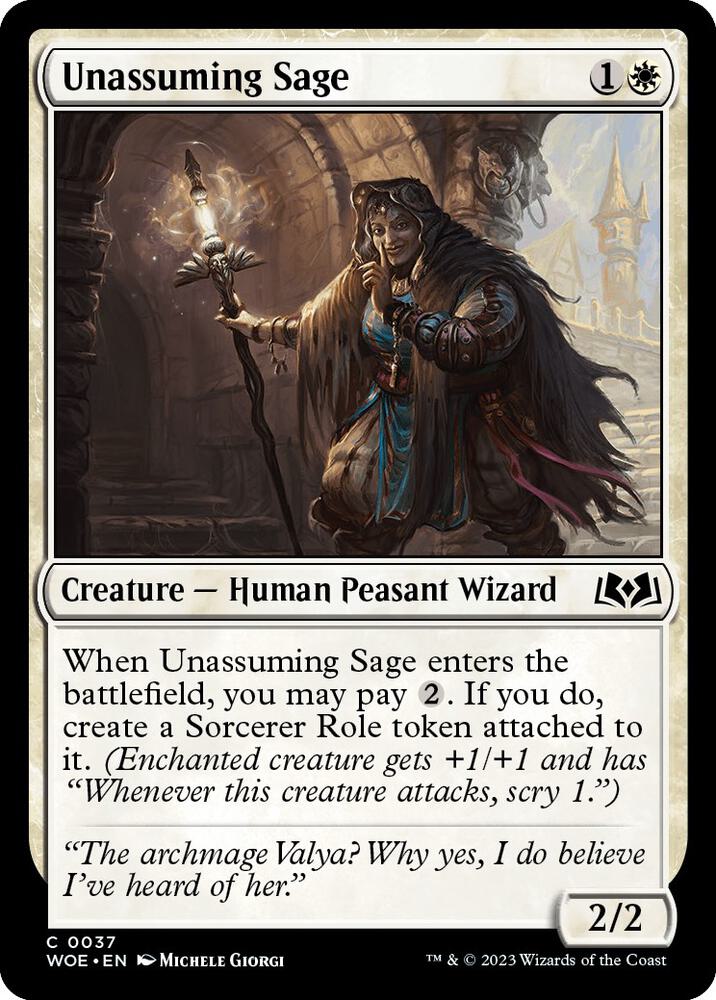 Unassuming Sage (37) [Wilds of Eldraine]