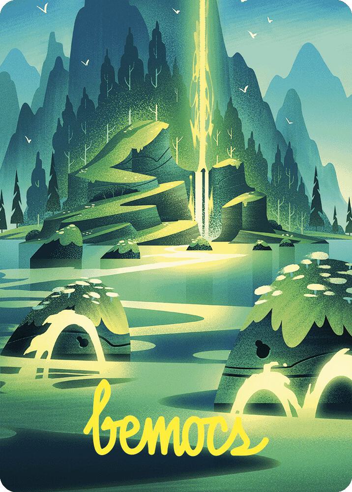 Leyline of Abundance Art Card (Gold-Stamped Signature) (73) [Wilds of Eldraine Art Series]