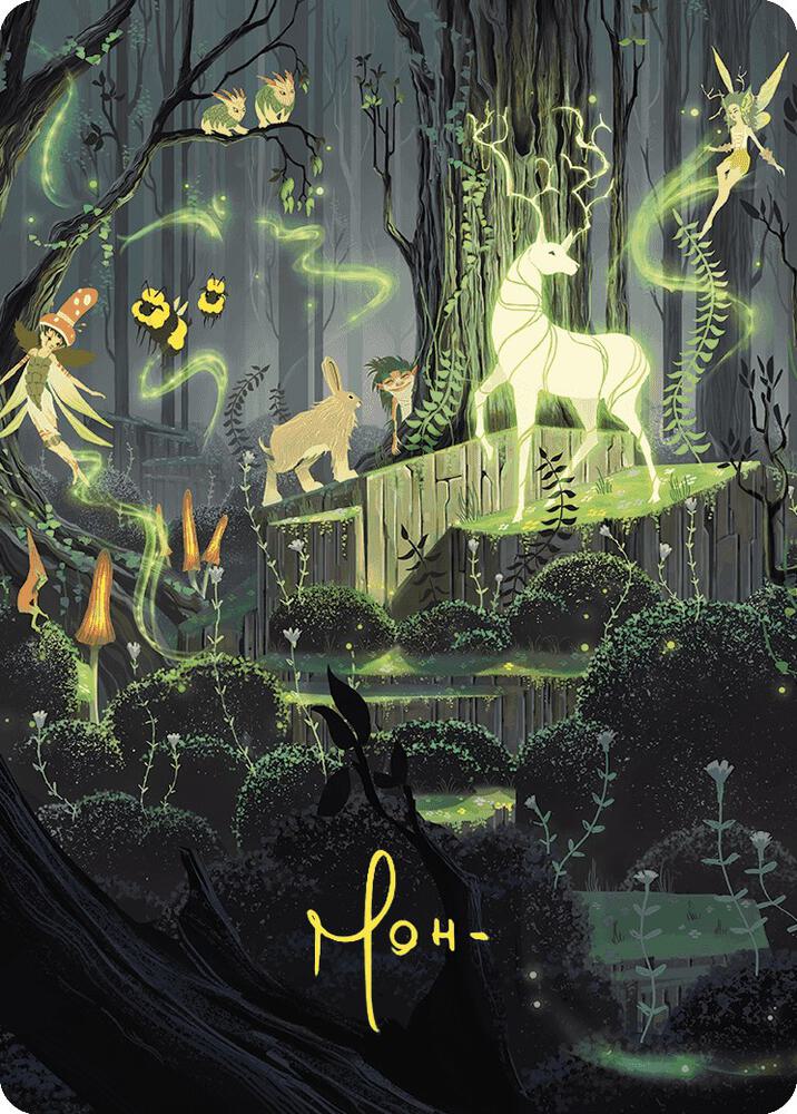 Primal Vigor Art Card (Gold-Stamped Signature) (74) [Wilds of Eldraine Art Series]