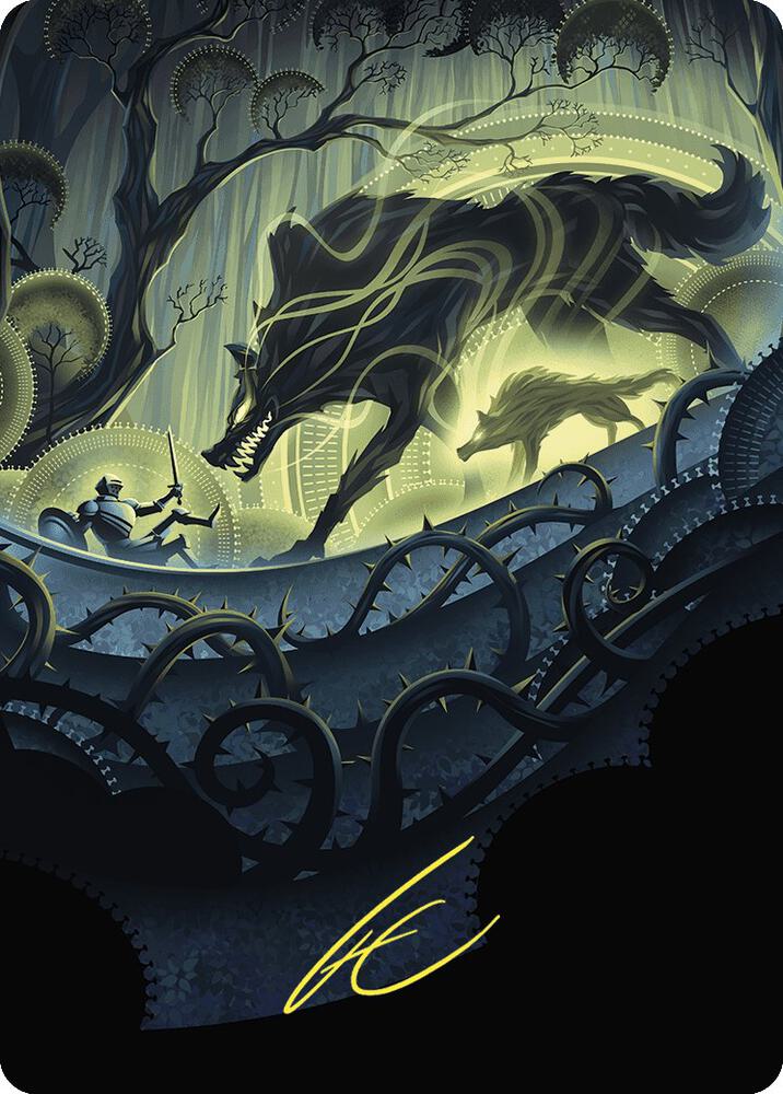 Unnatural Growth Art Card (Gold-Stamped Signature) (75) [Wilds of Eldraine Art Series]