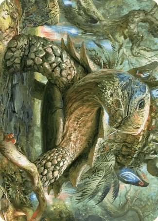 Blossoming Tortoise Art Card (24) [Wilds of Eldraine Art Series]
