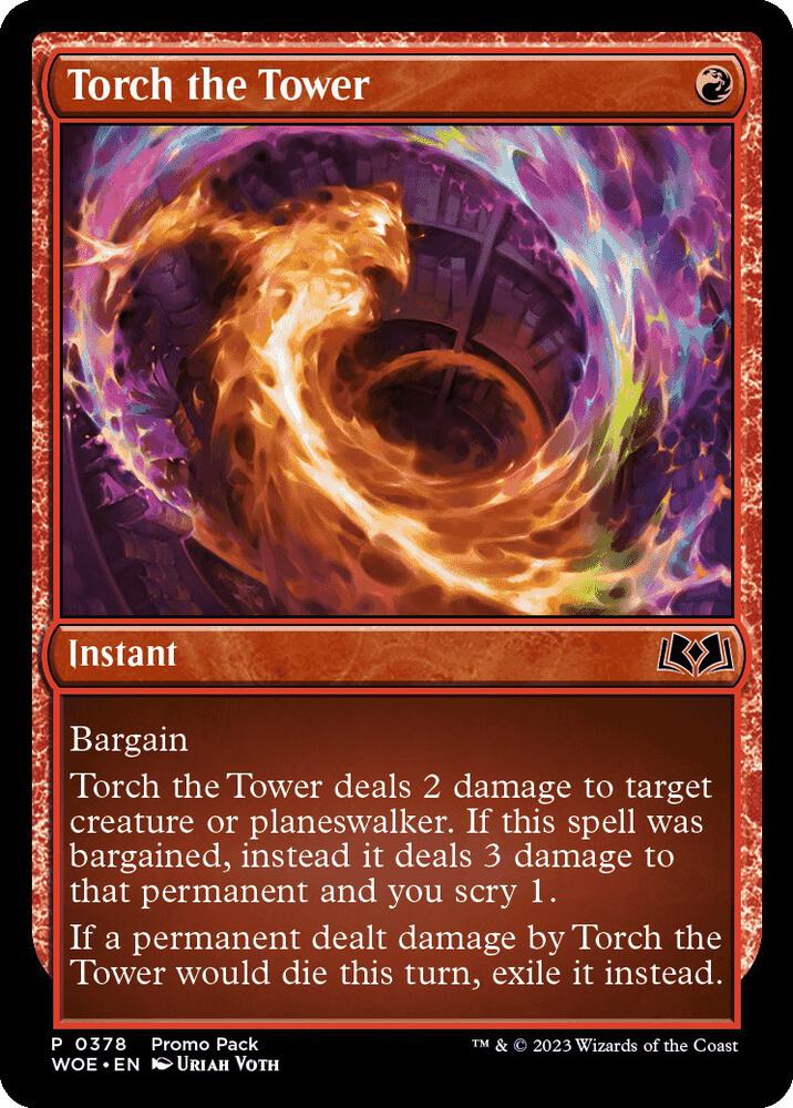 Torch the Tower (378) [Wilds of Eldraine Promos]