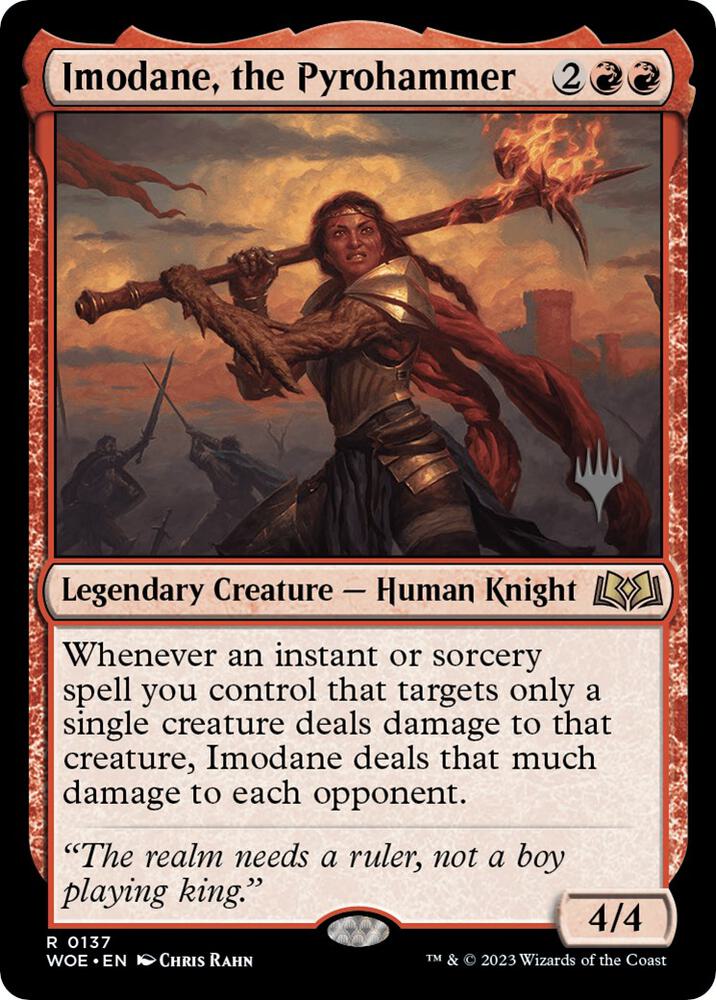 Imodane, the Pyrohammer (137) [Wilds of Eldraine Promos]