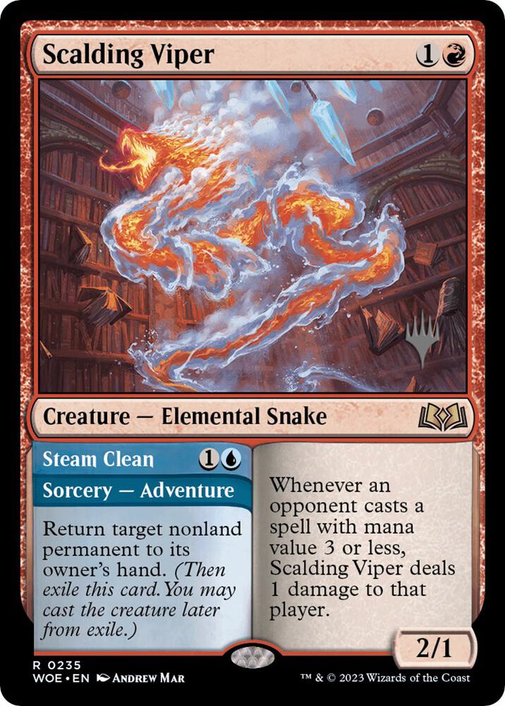 Scalding Viper (235) [Wilds of Eldraine Promos]