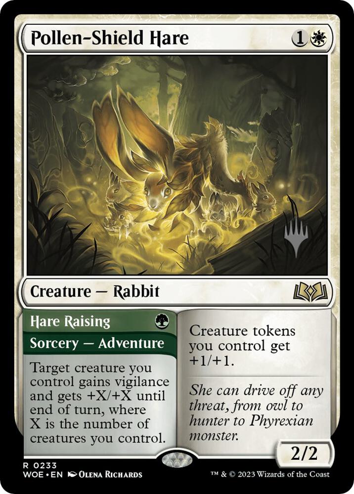 Pollen-Shield Hare (233) [Wilds of Eldraine Promos]