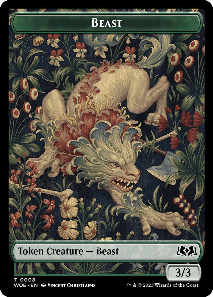 Beast // Food (0010) Double-Sided Token (8 // 10) [Wilds of Eldraine]