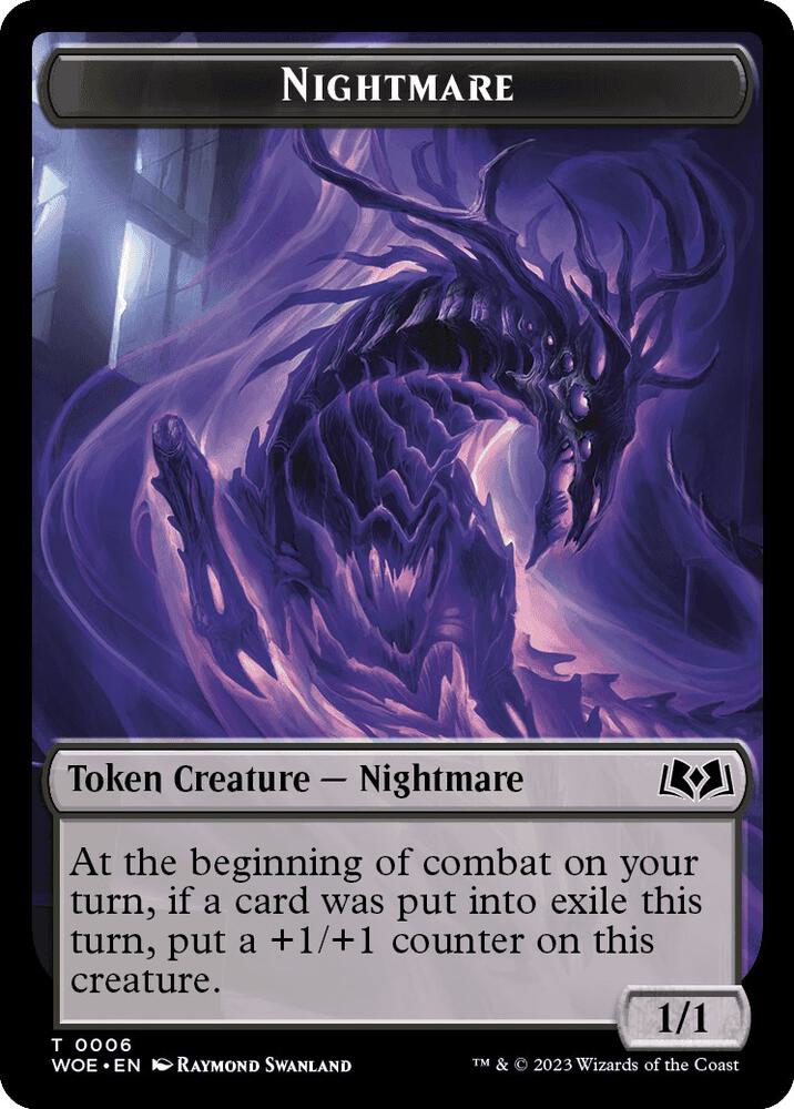 Nightmare // Food (0010) Double-Sided Token (6 // 10) [Wilds of Eldraine]