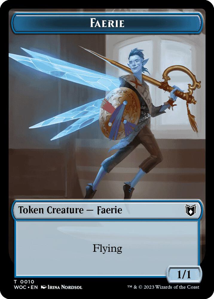 Faerie // Human Double-Sided Token (10 // 2) [Wilds of Eldraine Commander]