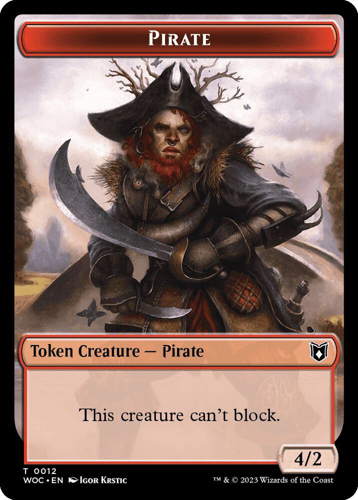 Pirate // Pegasus Double-Sided Token (12 // 9) [Wilds of Eldraine Commander]
