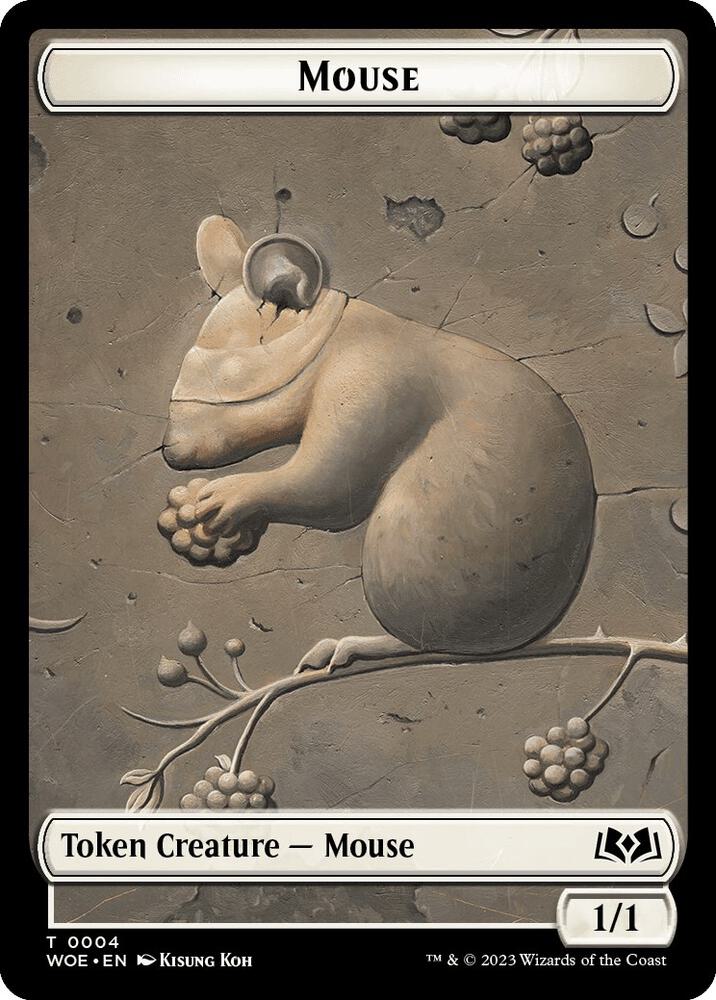 Mouse // Food (0011) Double-Sided Token (4 // 11) [Wilds of Eldraine]