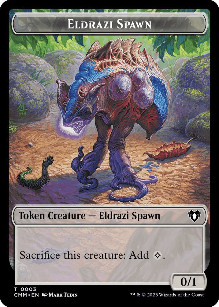 Eldrazi Spawn // Dragon (0021) Double-Sided Token (3 // 21) [Commander Masters]