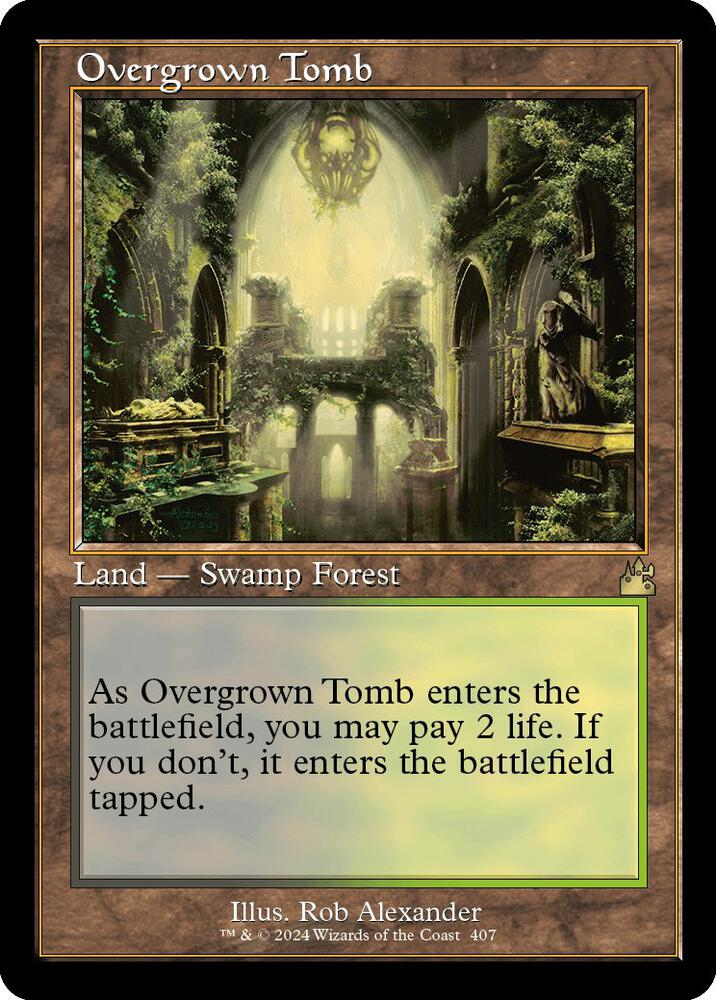 Overgrown Tomb (Retro Frame) (407) [Ravnica Remastered]