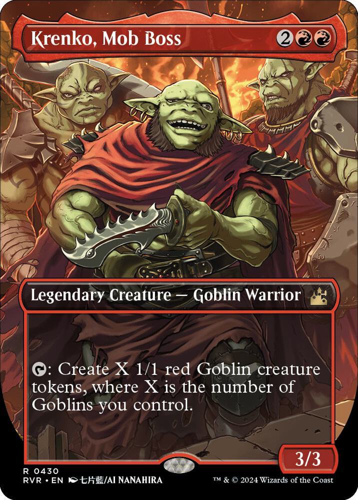 Krenko, Mob Boss (Anime Borderless) (430) [Ravnica Remastered] [Borderless]