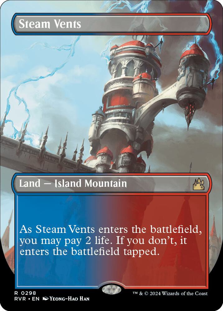Steam Vents (Borderless) (298) [Ravnica Remastered] [Borderless]