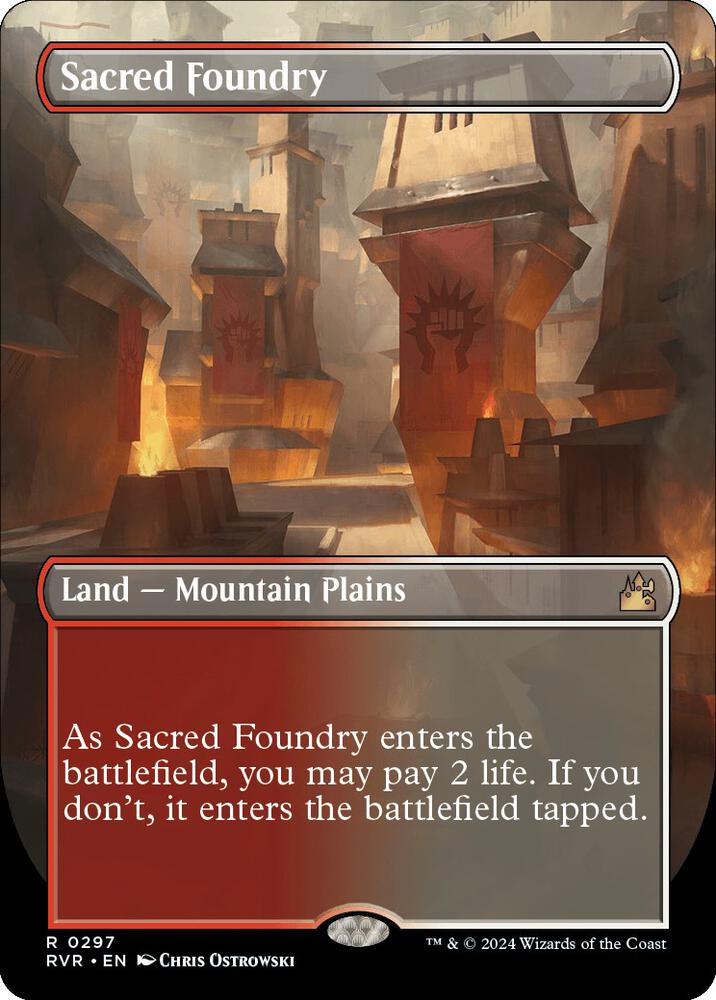 Sacred Foundry (Borderless) (297) [Ravnica Remastered] [Borderless]