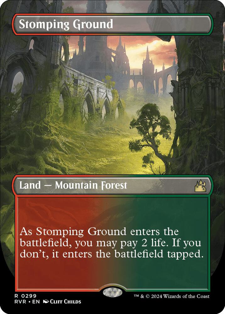 Stomping Ground (Borderless) (299) [Ravnica Remastered] [Borderless]