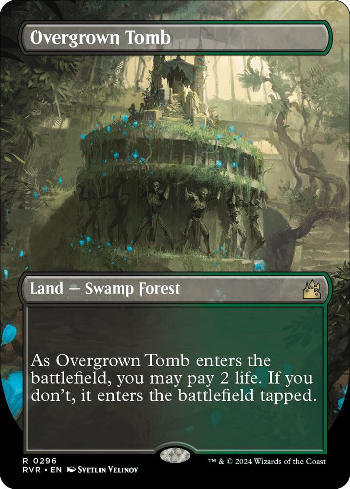 Overgrown Tomb (Borderless) (296) [Ravnica Remastered] [Borderless]