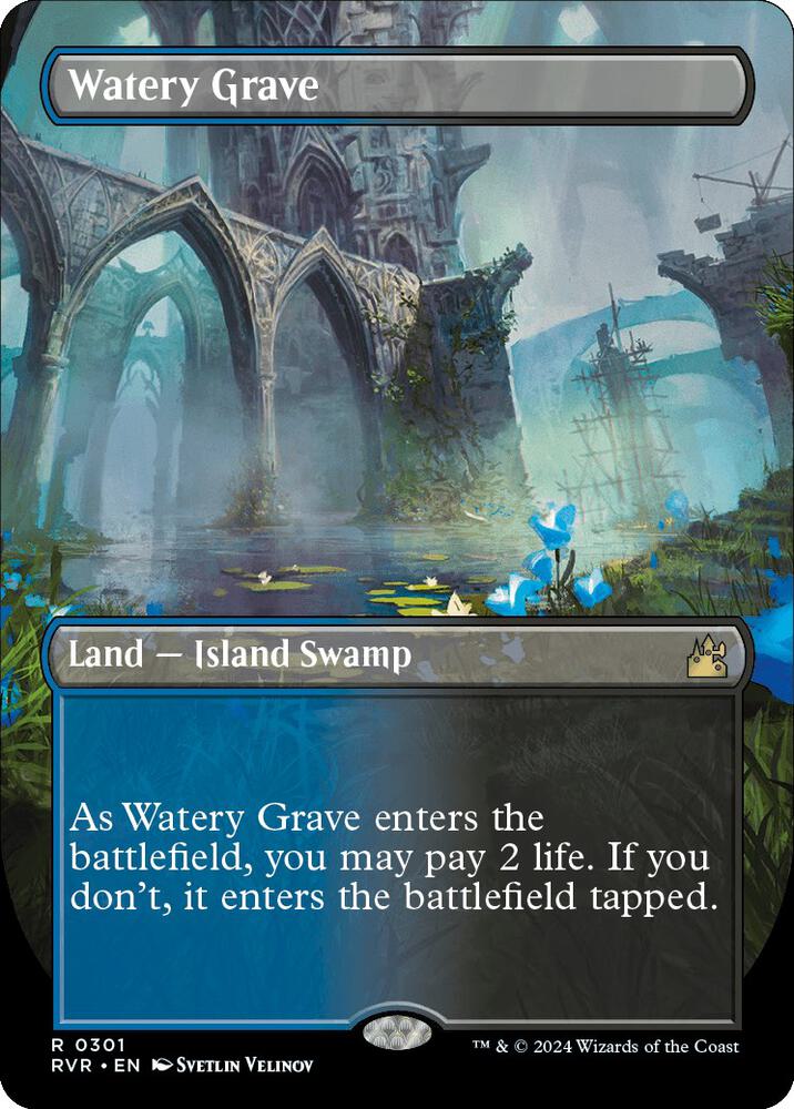 Watery Grave (Borderless) (301) [Ravnica Remastered] [Borderless]