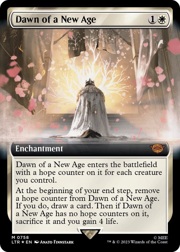 Dawn of a New Age (Extended Art) (Surge Foil) (758) [The Lord of the Rings: Tales of Middle-earth] [Extended Art]