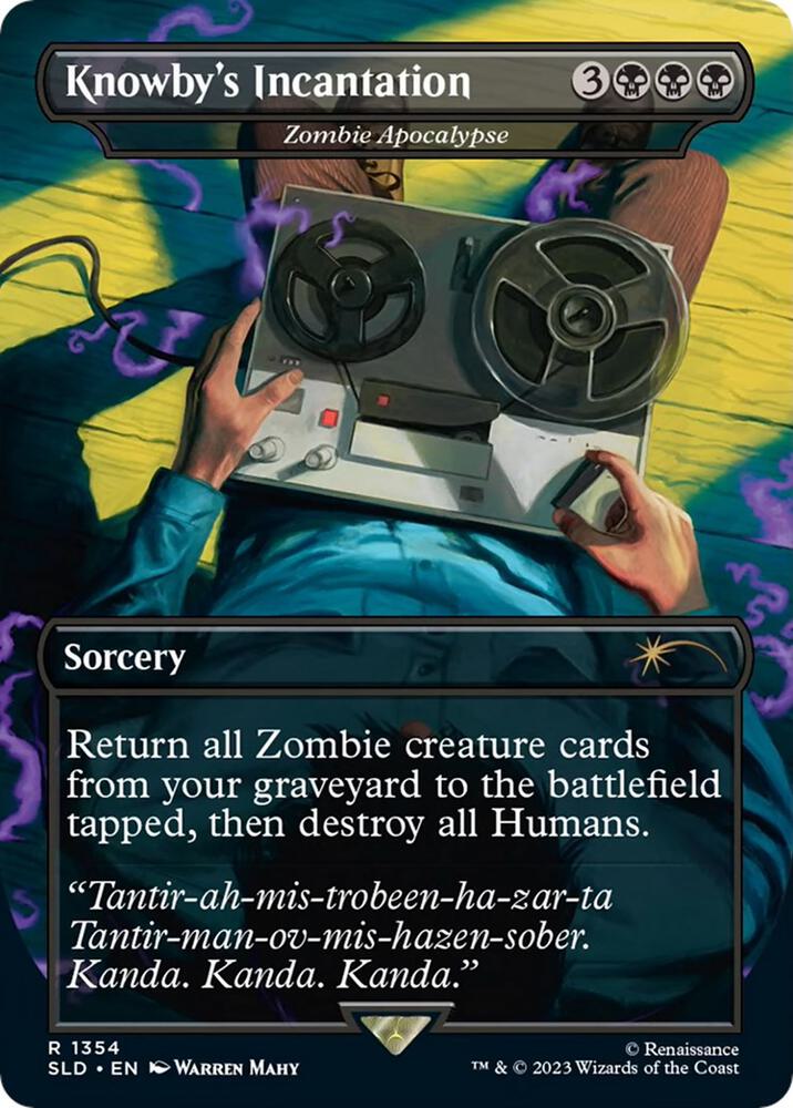 Knowby's Incantation - Zombie Apocalypse (1354) [Secret Lair Drop] [Borderless]