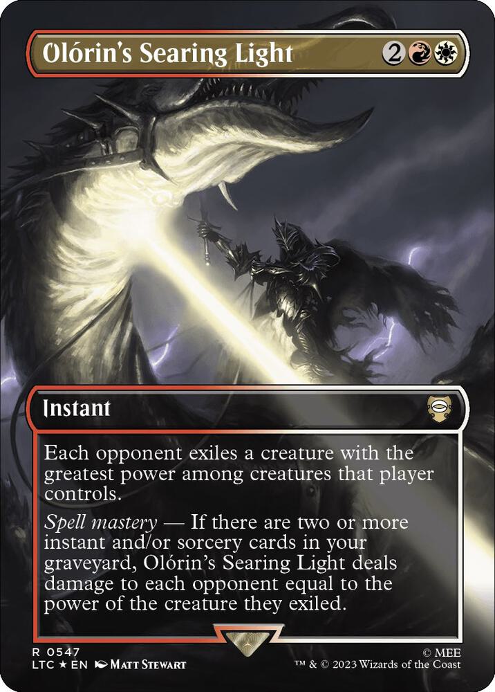 Olorin's Searing Light (Borderless) (Surge Foil) (547) [Tales of Middle-earth Commander] [Borderless]