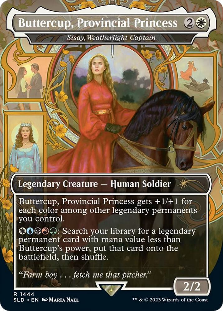 Buttercup, Provincial Princess - Sisay, Weatherlight Captain (1444) [Secret Lair Drop] [Borderless]