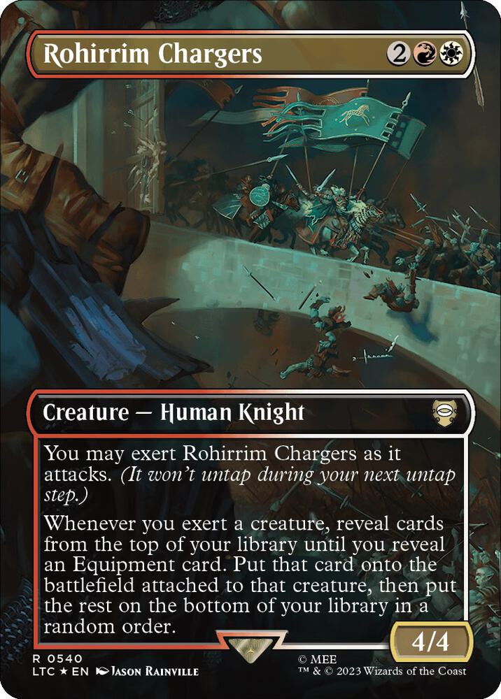 Rohirrim Chargers (Borderless) (Surge Foil) (540) [Tales of Middle-earth Commander] [Borderless]