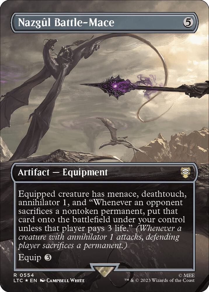 Nazgul Battle-Mace (Borderless) (Surge Foil) (554) [Tales of Middle-earth Commander] [Borderless]
