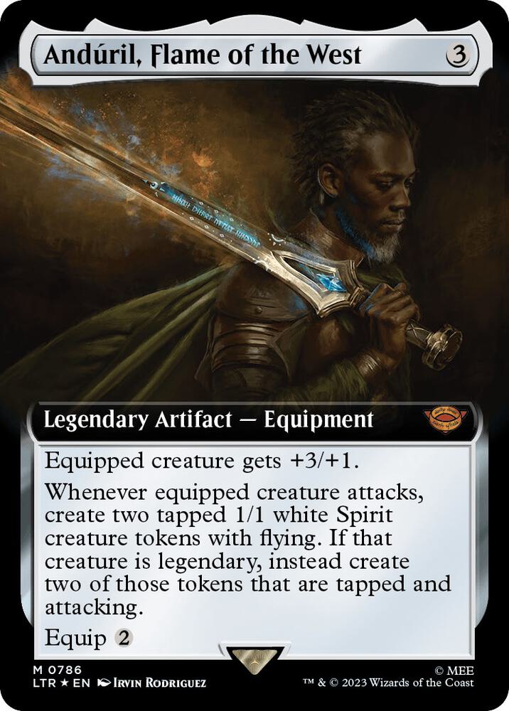 Anduril, Flame of the West (Extended Art) (Surge Foil) (786) [The Lord of the Rings: Tales of Middle-earth] [Extended Art]