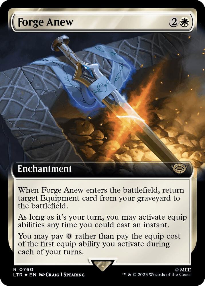 Forge Anew (Extended Art) (Surge Foil) (760) [The Lord of the Rings: Tales of Middle-earth] [Extended Art]