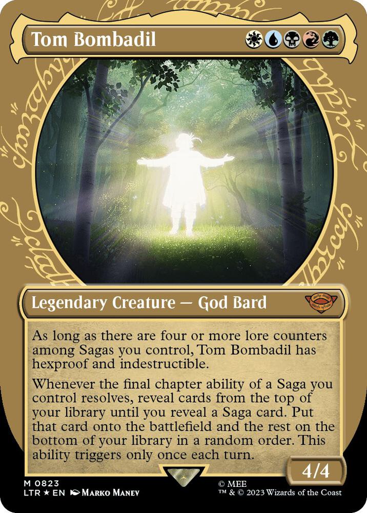 Tom Bombadil (Showcase) (Surge Foil) (823) [The Lord of the Rings: Tales of Middle-earth] [Showcase, Borderless]