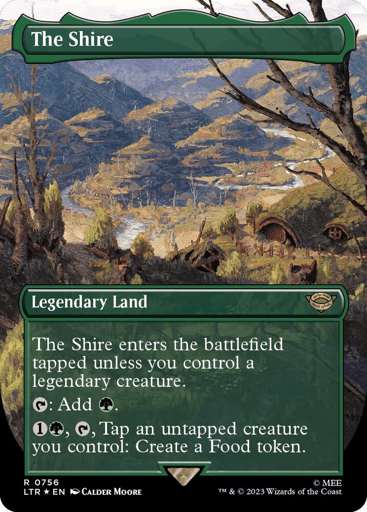 The Shire (Borderless) (Surge Foil) (756) [The Lord of the Rings: Tales of Middle-earth] [Borderless]