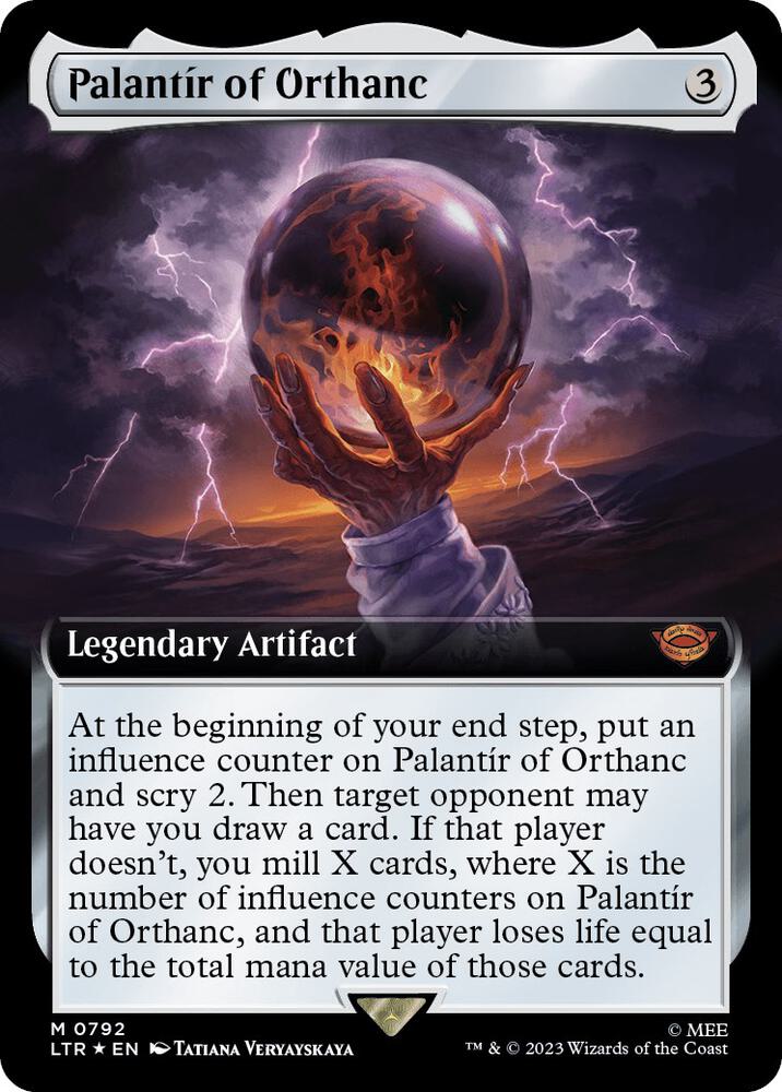 Palantir of Orthanc (Extended Art) (Surge Foil) (792) [The Lord of the Rings: Tales of Middle-earth] [Extended Art]