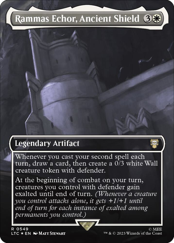 Rammas Echor, Ancient Shield (Borderless) (Surge Foil) (549) [Tales of Middle-earth Commander] [Borderless]